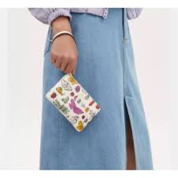 Coach Cosmic Corner Zip Wristlet With Rocket Print - Picture 5 of 6